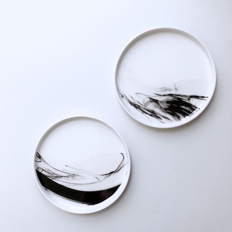 古九谷 九谷青郊 青郊窯 絵変わり 花鳥図 長角皿 角