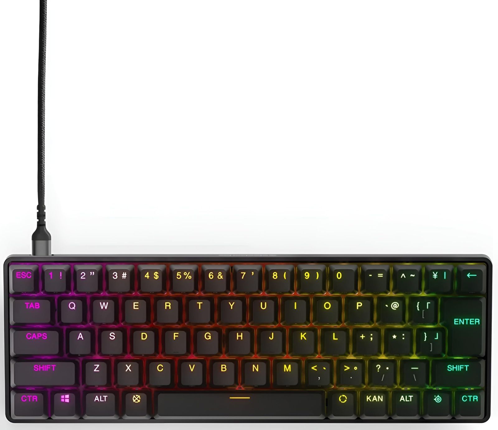 Steelseries ラピッドトリガー 搭載 ゲーミングキーボード ミニサイズ 