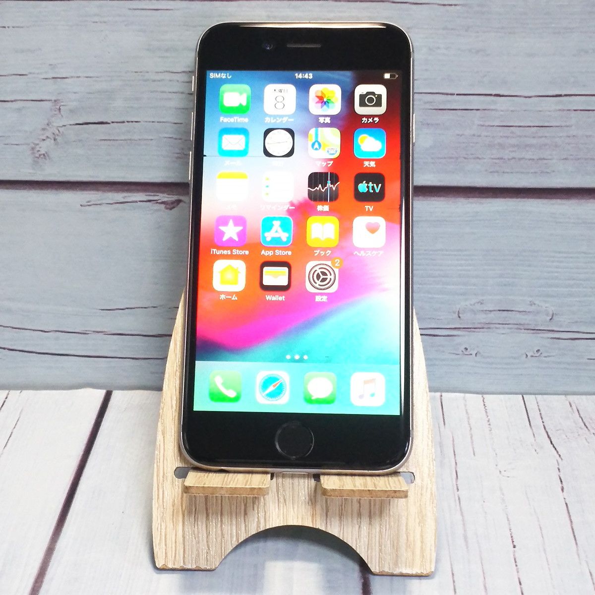 【送料無料】au iPhone6 16GB スペースグレー [訳あり] 本体 白ロム バッテリー性能100%表示 709291