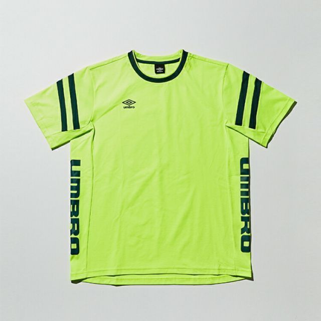 umbro アンブロ プラクテイスシヤツ フラッシュライム L UUUVJA62 FLIM | スポーツ スポーツ用品 運動 服 衣類 ウエア トップス シャツ Tシャツ 半袖 吸汗 フィールテックニット 着心地 機能性 ロゴ 