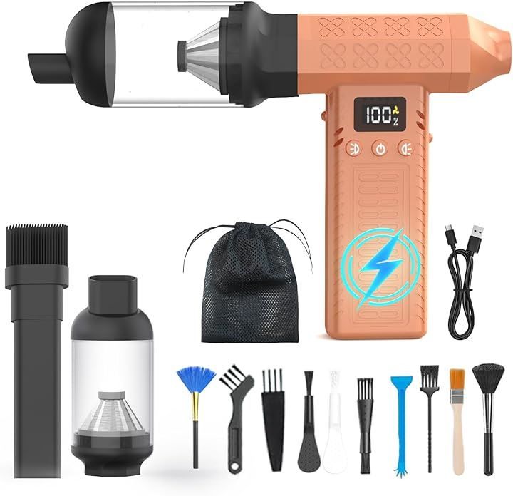 Raydyn 1台2役 電動エアダスター＆ミニ掃除機 220000PRM 充電式