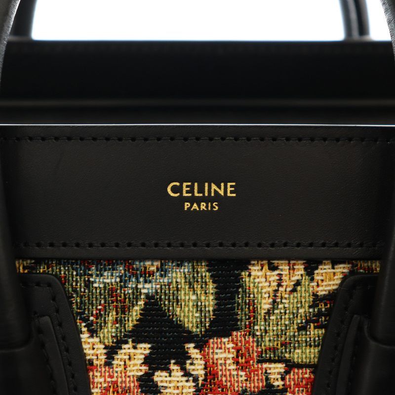 セリーヌ CELINE ラゲージナノショッパー フラワージャガード