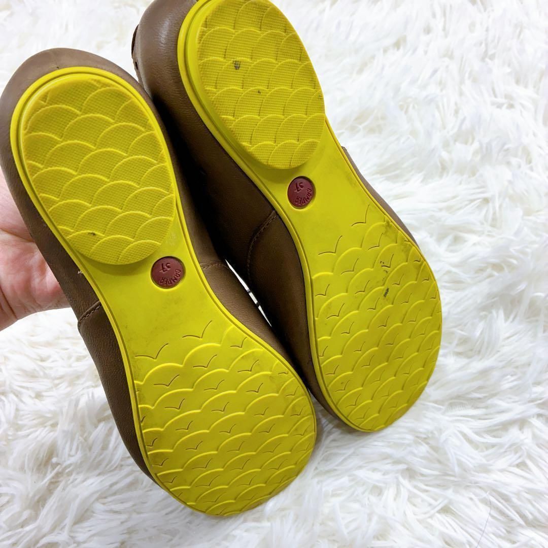 カンペール ペウカミ 37 本革 フラットシューズ スリッポン レザー