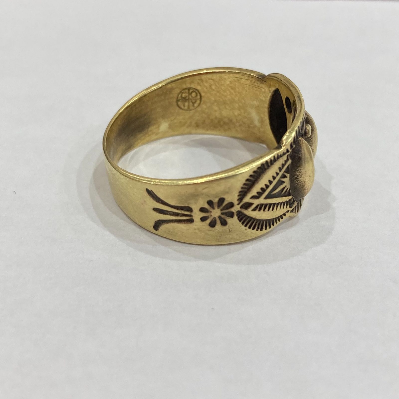 未使用 coty navajo brass ring ナバホ リング 23号 真鍮 指輪