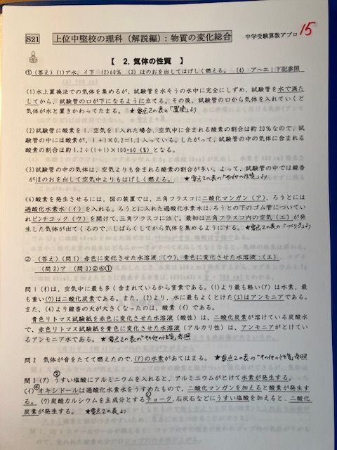 中学受験 法政大学第二中学校 20234新攻略プリント（算数と分析理科