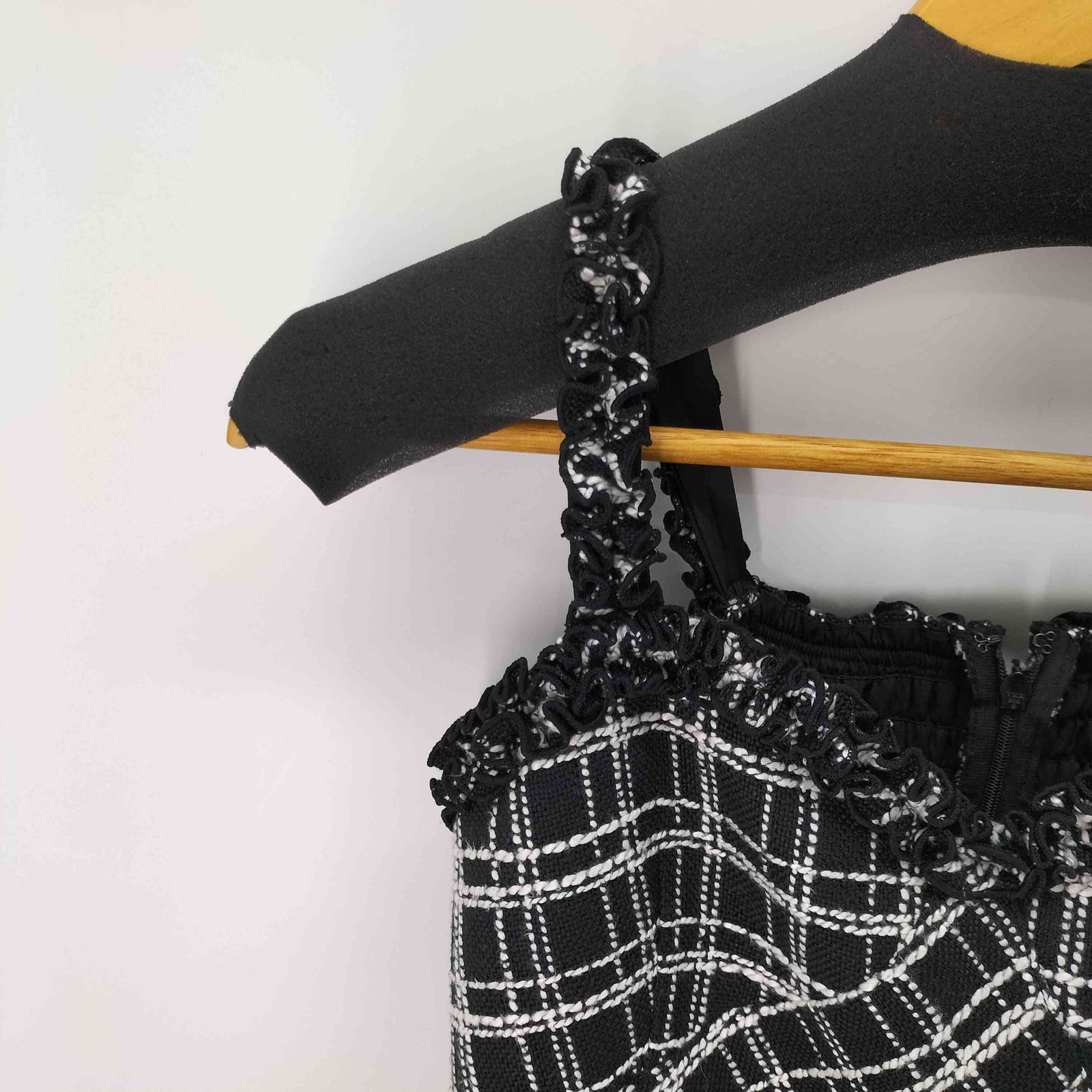 ダーリッチ Darich ツイードチェックリボンミニワンピース