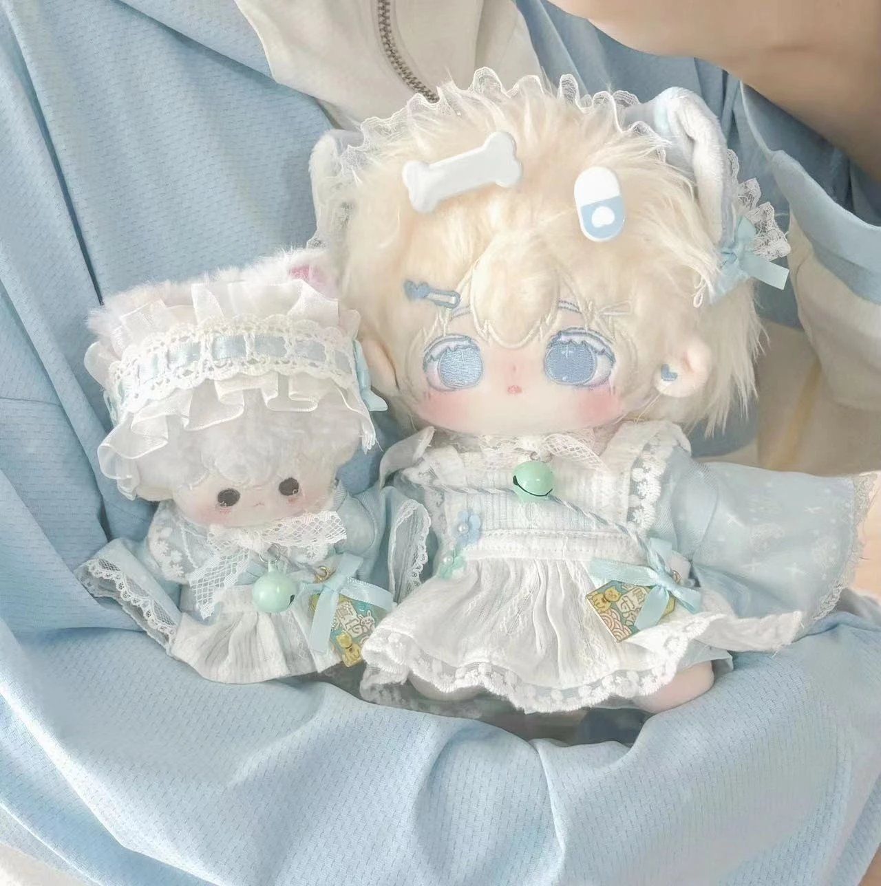 20cm30cm 着せ替え ぬいぐるみ服 メイト服 ぬい服 水色 地雷系