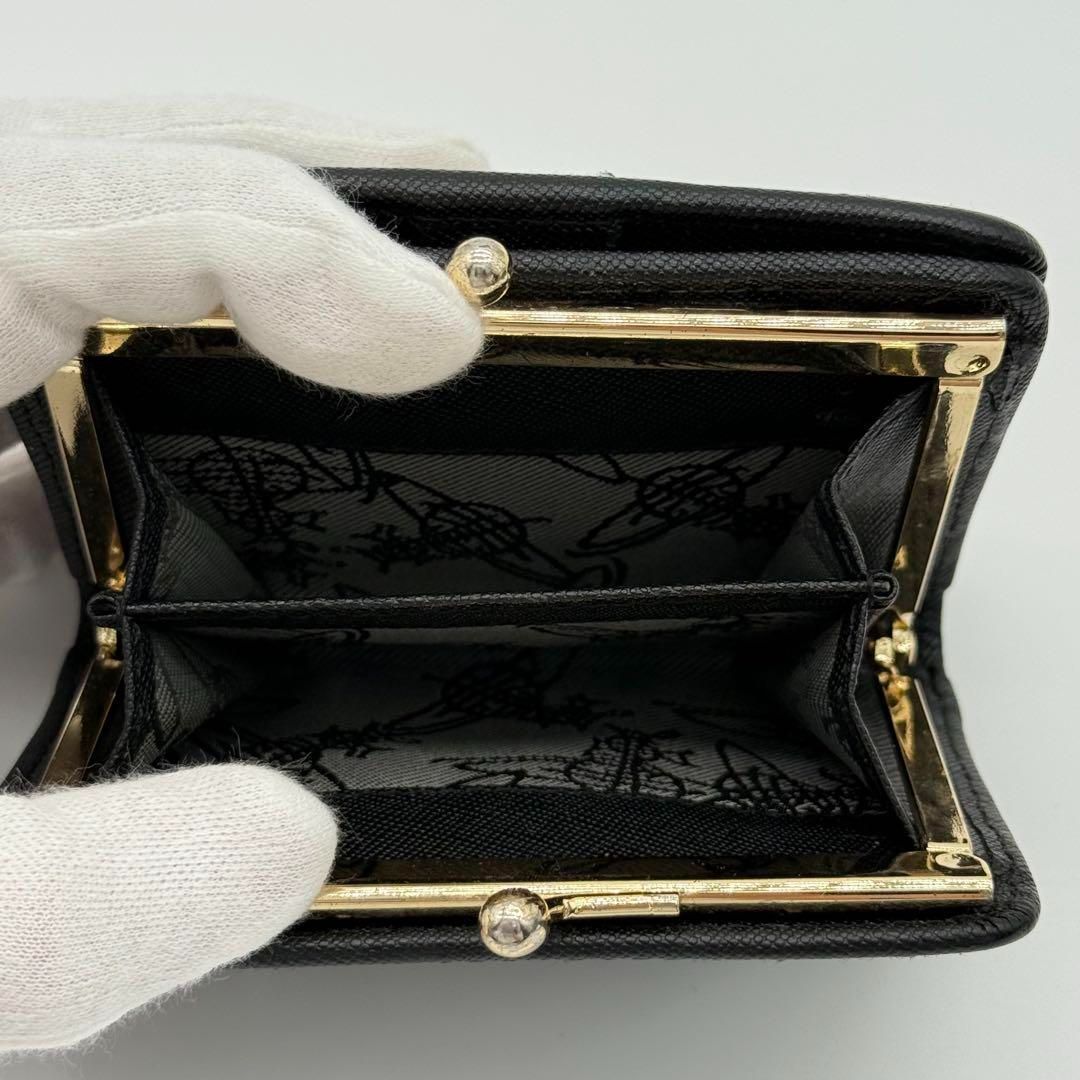 新品】ヴィヴィアンウエストウッド がま口 二つ折り財布 ブラック