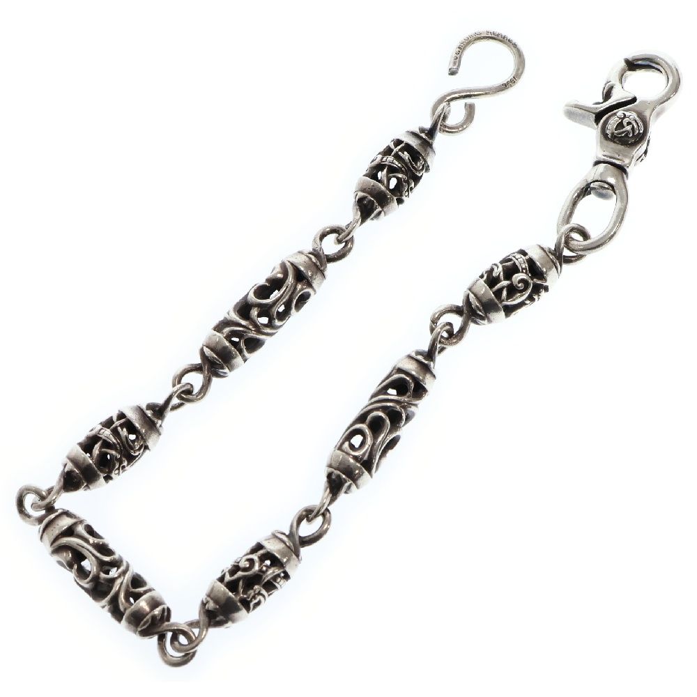 CHROME HEARTS (クロムハーツ) 1クリップ ケルティックローラー ウォレットチェーン ショート シルバー