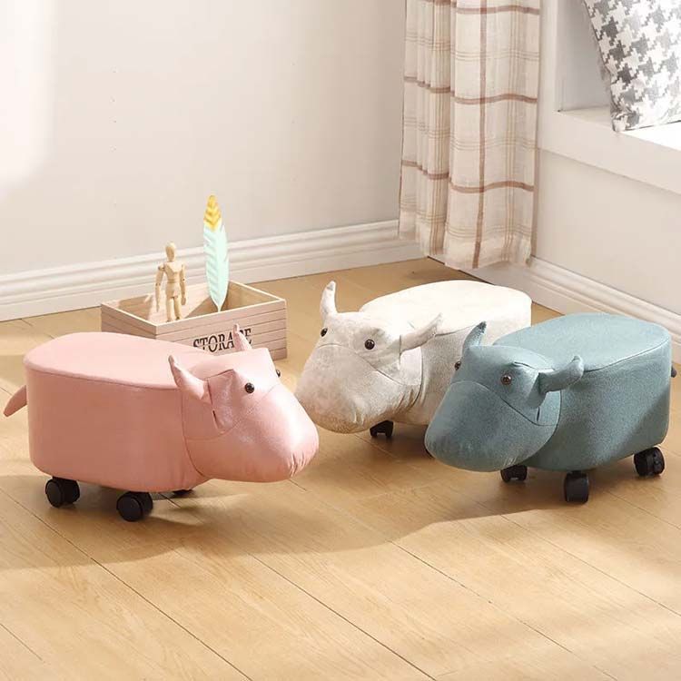 アニマルスツール サイ オットマン 玄関 椅子 キャスター付き