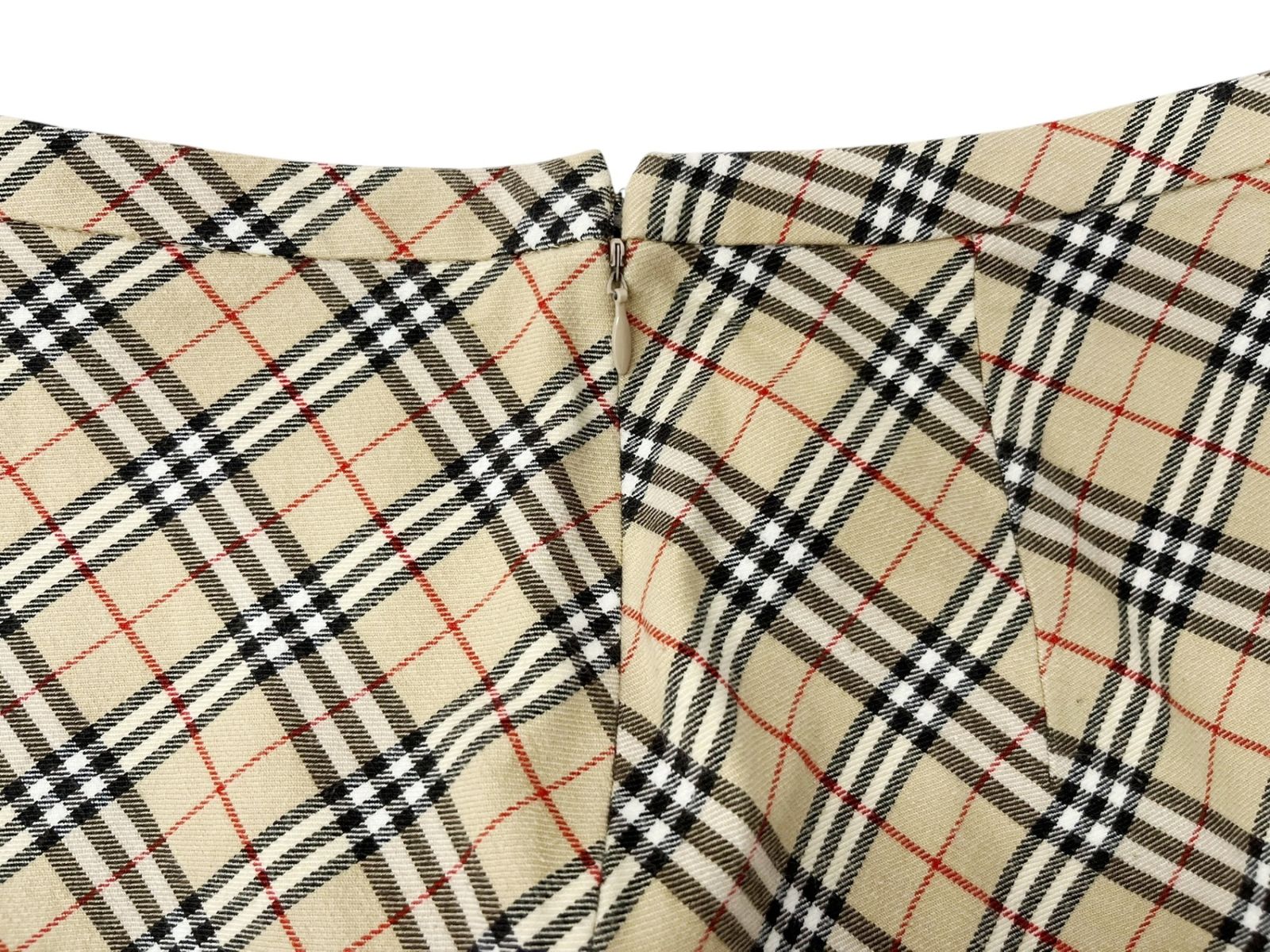 【38★Ｍ】バーバリーブルーレーベル　ダッフルコート　ノバチェック　裾フリル 美品バーバリーブルーレーベル ダッフルコート ノバチェック