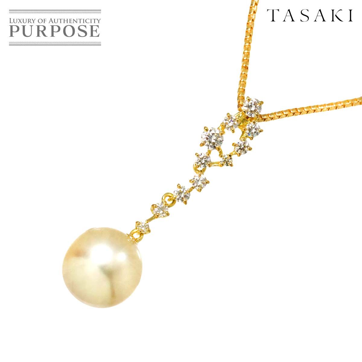 タサキ TASAKI 白蝶真珠 12.7mm ダイヤ 0.68ct ネックレス 50cm タサキ TASAKI 白蝶真珠 12.7mm ダイヤ 0.68ct ネックレス 50cm
