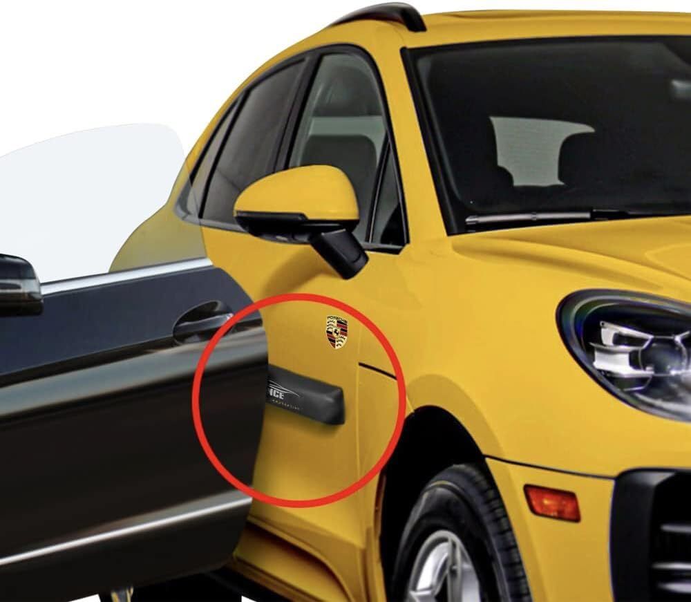 HRX Glass 車のドアへこみプロテクター 2ドアパック - 取り外し なソフトクッション磁気ドアガード 車用ドアへこみバンパーとスクラッチプロテクター - へこみ 傷 へこみ防止 CR0001