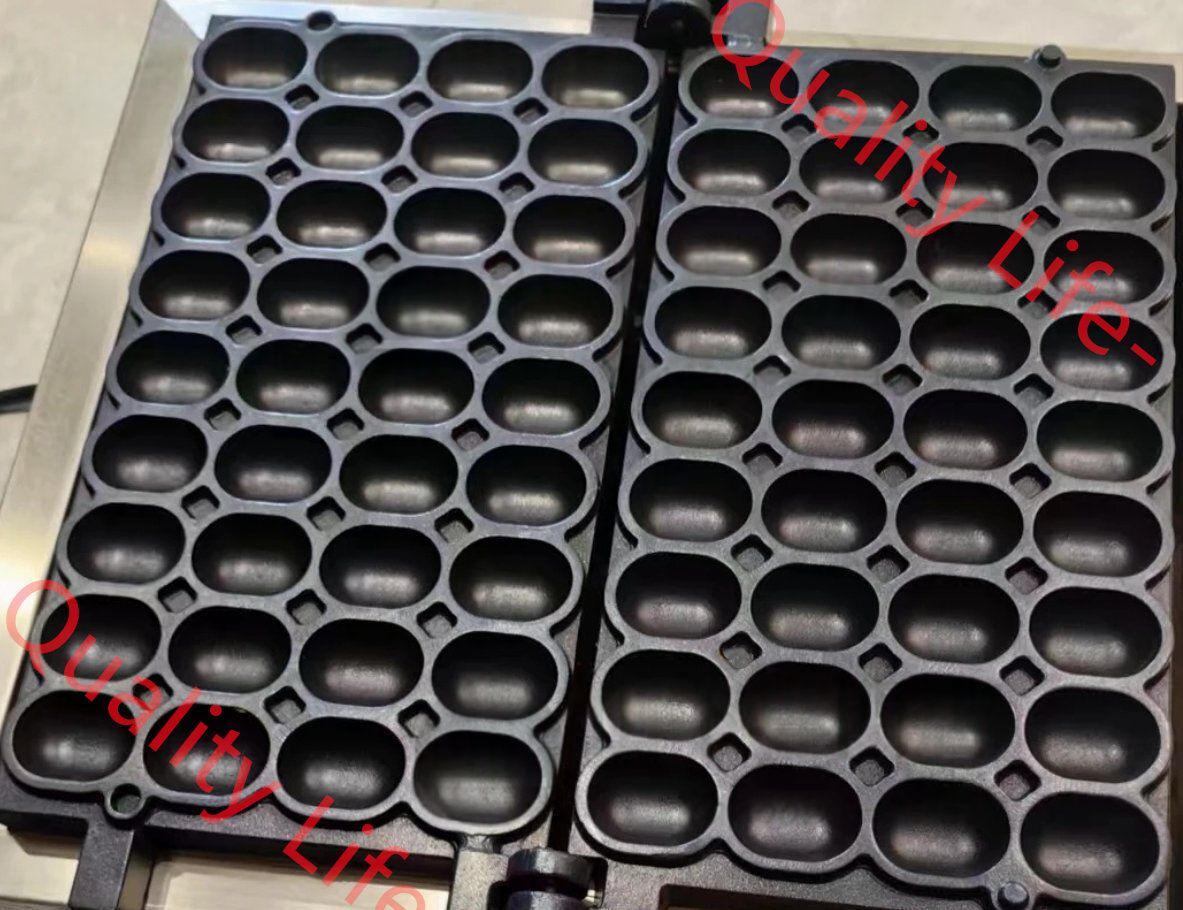 俵型のベビーカステラメーカー 2連 72穴 ベビーカステラ 最新式テフロン加工済 LPガス式|業務用