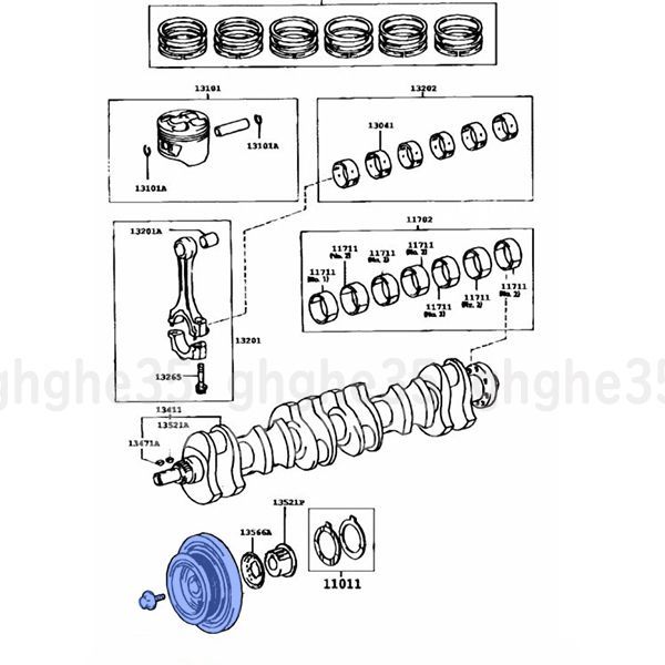 トヨタ 純正 1JZ エンジン 用 クランク プーリー ボルト セット スープラ チェイサー マークII クラウン 2 1jz 検 バンパー フロント ナビ T439 WWW_SUPERTOOLSSHOP_NL
