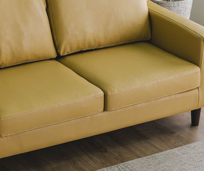 コンパクトサイズ PVC2人掛けソファ 合成皮革 ラブソファ