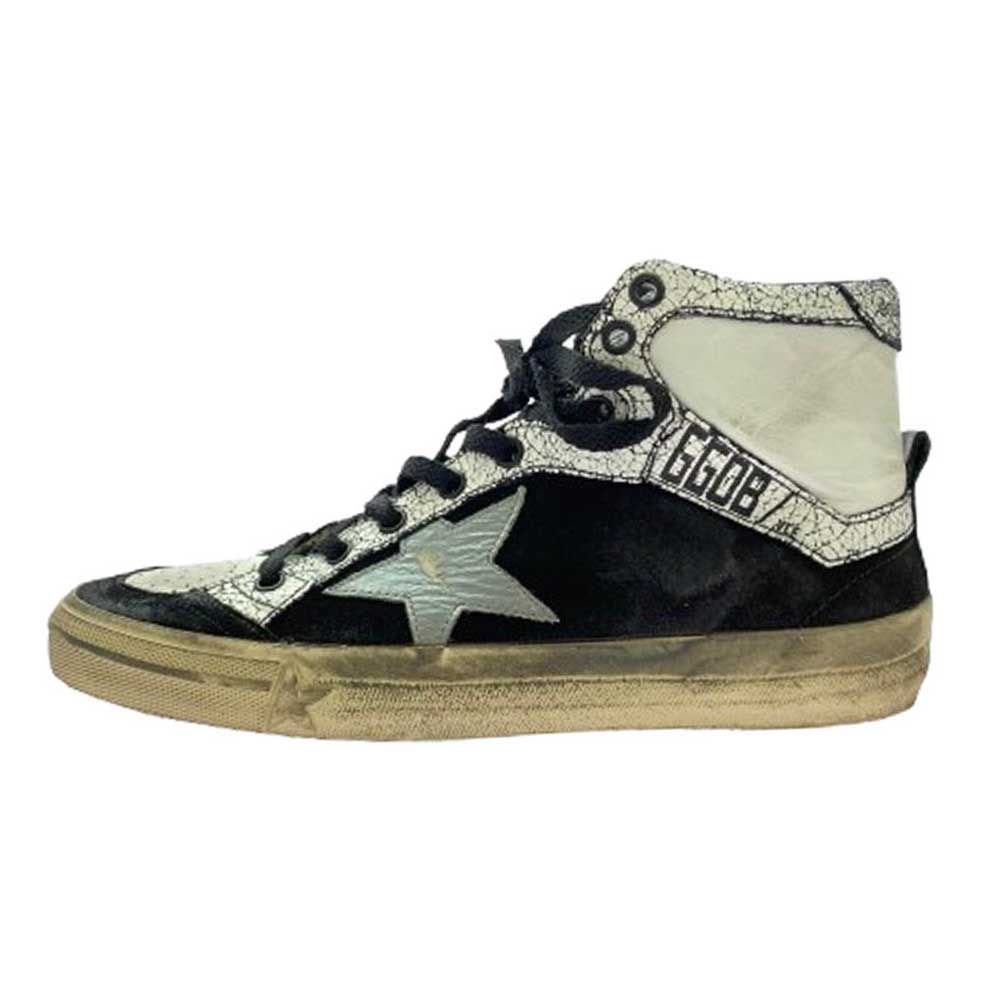 GOLDEN  レザー ブラック スター スニーカー ヴィンテージ加工 GOLDEN GOOSE ゴールデングース イタリア製 ヴィンテージ加工