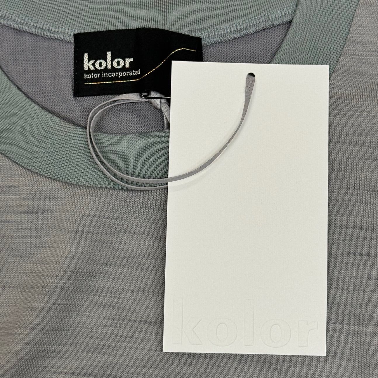 定価38500円 新品 kolor 24SS オーバーラップリブTシャツ カットソー カラー 24SCM-T05203 A グレー - メルカリ