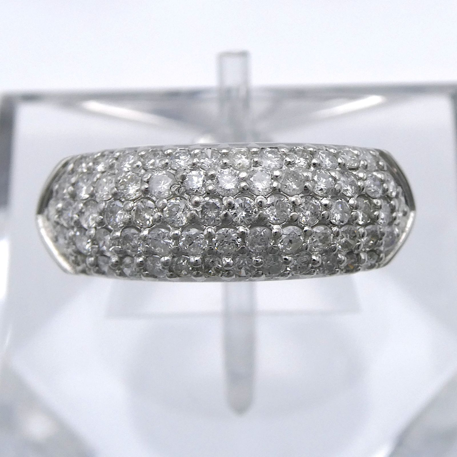 仕上済み リング Pt900 ダイヤモンド1.00ct 16号 パヴェデザイン