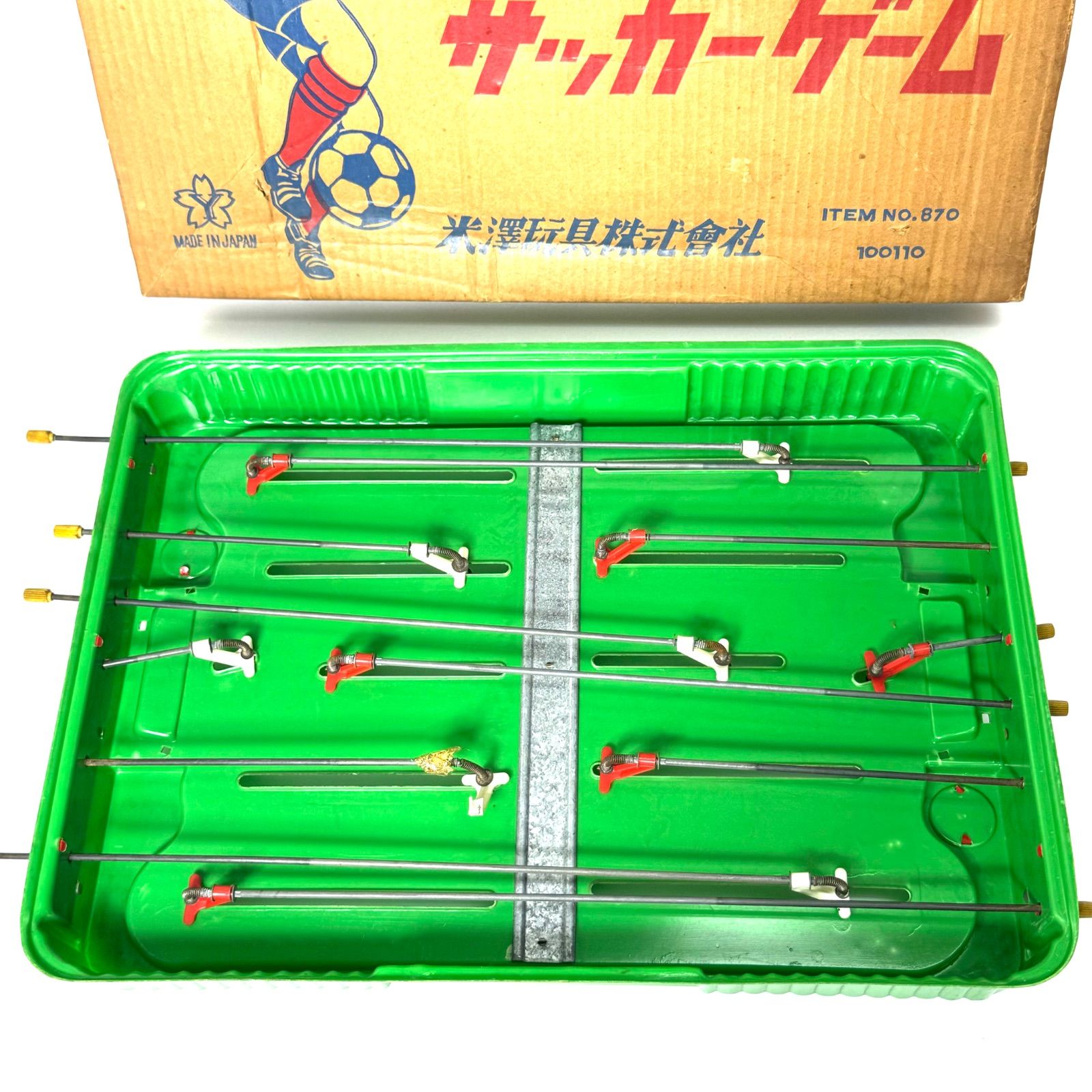 昭和レトロ 初期型 ヨネザワのサッカーゲーム プレイヤーブリキ製 元箱