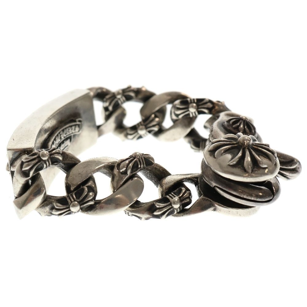 silver925フローラルクロスIDファンシーリンク クリップ ブレスレット