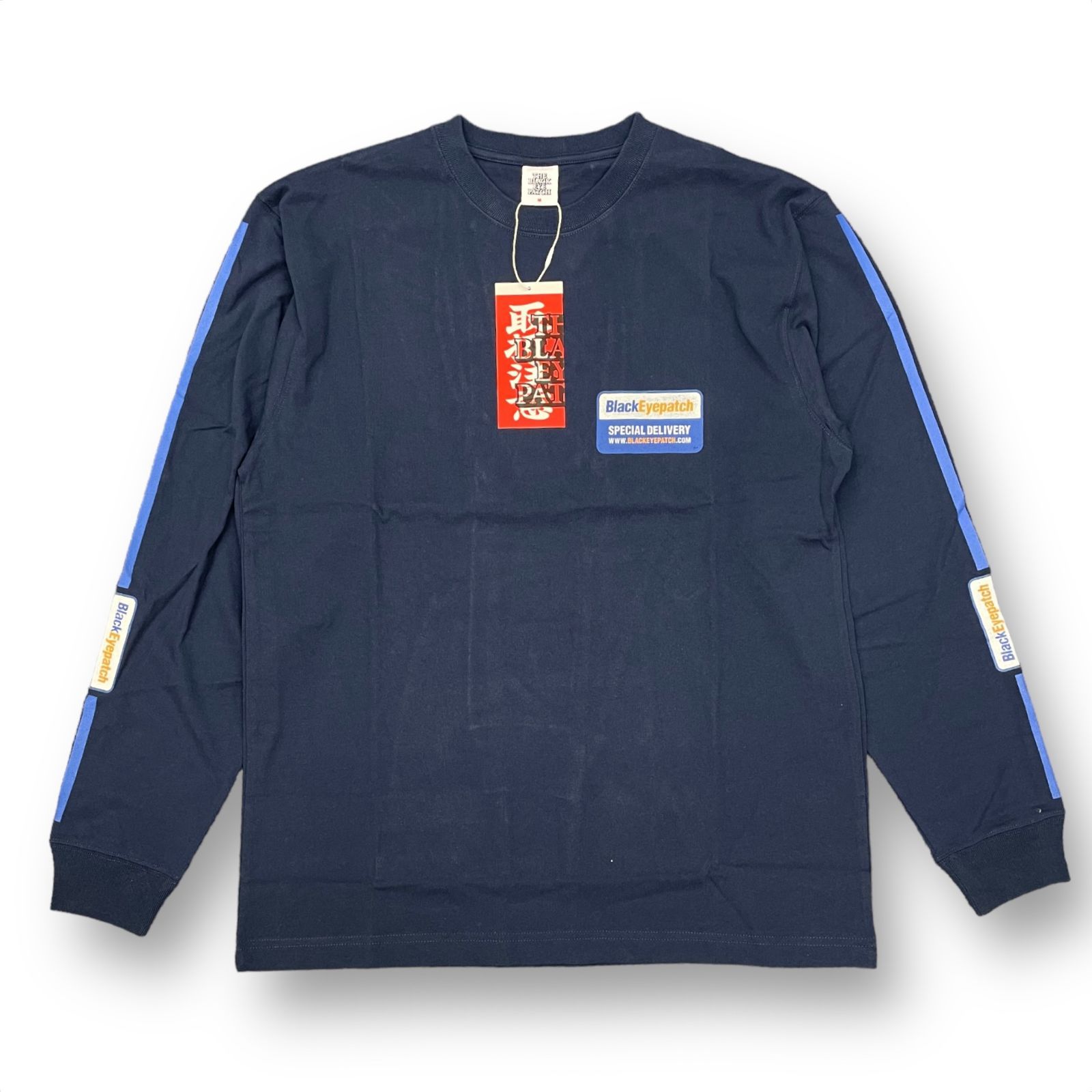 ブラックアイパッチ EMBROIDERED QUILTEDJACKET NAVY 