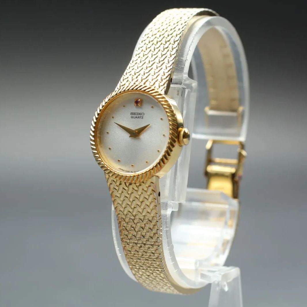 171【美品】Vintage Seiko 1220-0020 Diamond Gold セイコー ゴールド