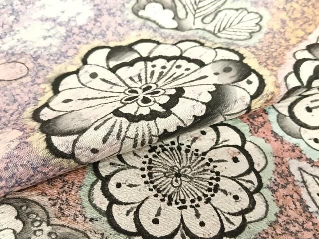 平和屋着物○豪華振袖 辻が花 暈し染め 丹後縮緬 上代48万円 仮絵羽  