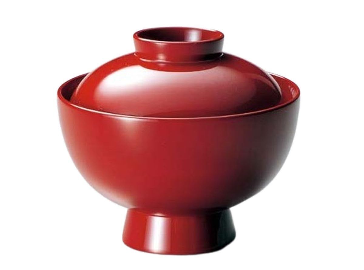 数量 朱 1客 雑煮椀 13.2cm 無地 漆塗り 木製 手塗り お椀 J-kitchens