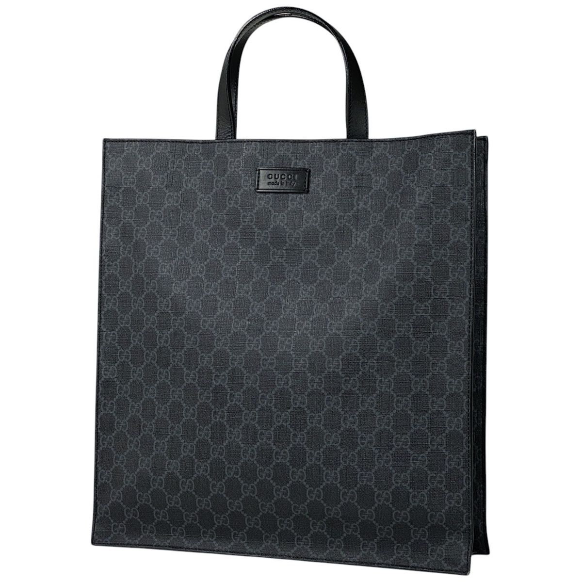 GUCCI グッチ GGスプリーム トートバッグ コーティングかキャンバス 黒色 グッチ GUCCI GGスプリーム トートバッグ 手提げ トートバッグ