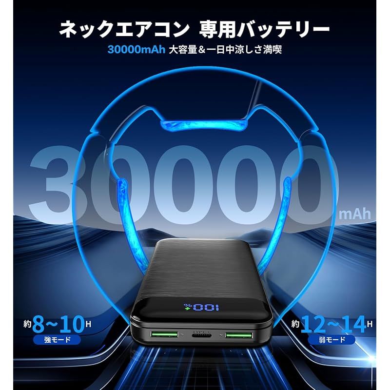 ネッククーラー 冷却ブレート【2025新登場&首掛けクーラー&30000mAh