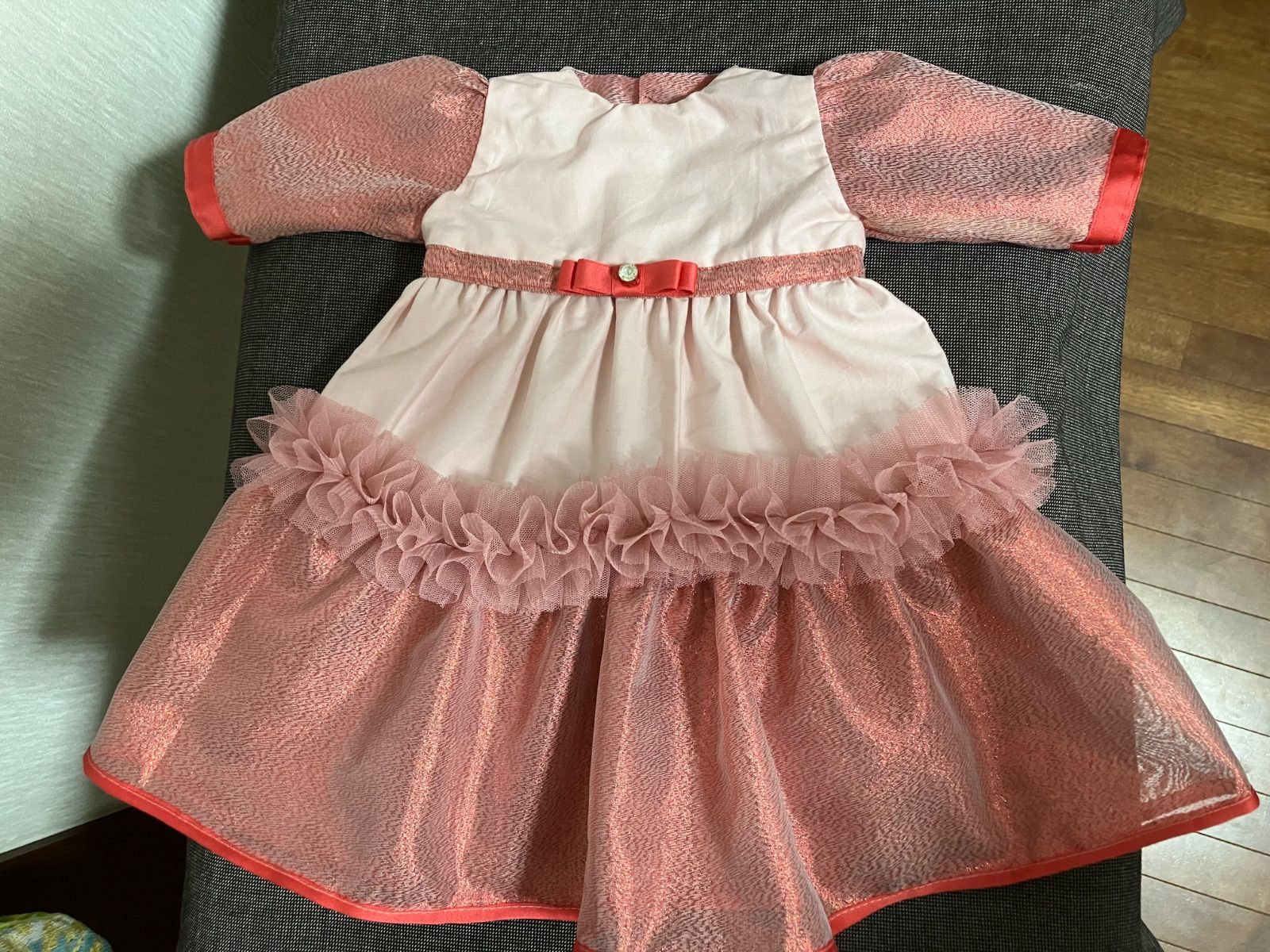 【t】アンティークビスクドール用のワンピース z】アンティークビスクドール用のワンピース