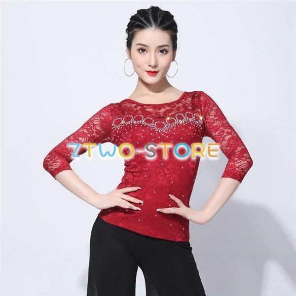 社交ダンス トップス（単品） 女性 社交ダンス衣装 レッスンウェア