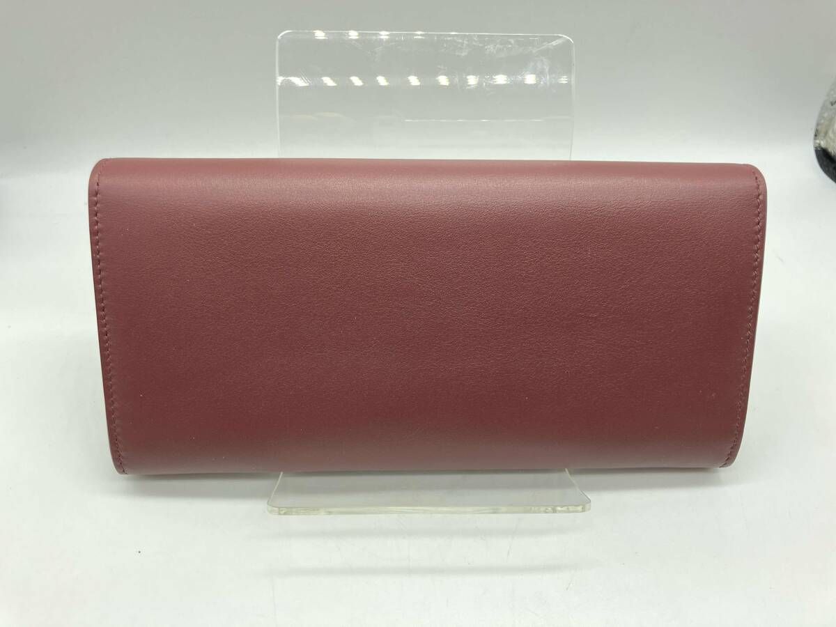 Cartier マストライン FMZJ 長財布 ホック式 小銭入れ カード入れあり カルティエ ボルドー 箱 保存袋付き