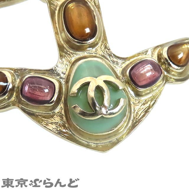 シャネル CHANEL ココマーク アンカー グリポア ブローチ マルチカラー 