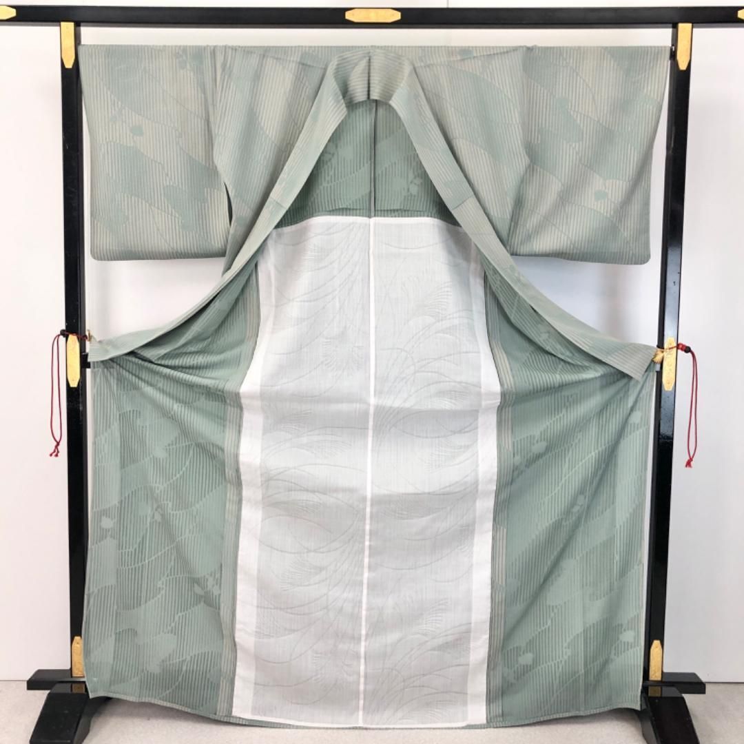 着物　小紋　麻の葉模様　トールサイズ 楽天市場】【中古】長尺 小紋 麻の葉の市松模様 カジュアル