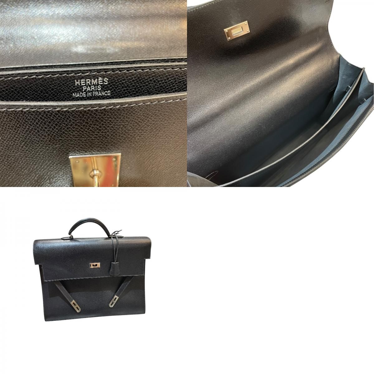 エルメス HERMES ケリーデペッシュ38 □G刻 カーフ エプソン メンズ  