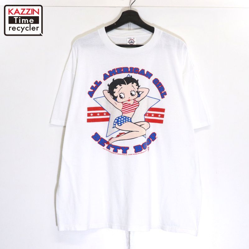 00s ベティ・ブープ Betty Boop DELTA ラメプリント 半袖Tシャツ 