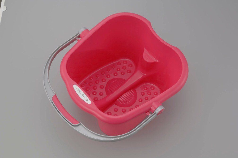 （まとめ） イノマタ化学 リラックス足湯 ピンク〔×10セット〕 足湯専科 #2500 パステルピンク イノマタ化学 足湯 温泉 フットバス リラックス 温浴 足つぼ 持ち運び | ＤＣＭオンライン