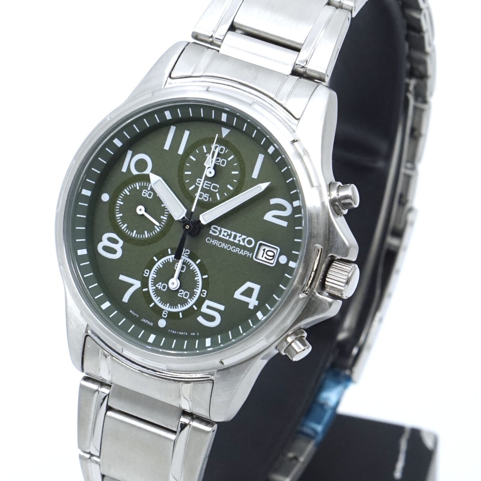 SEIKO グリーン クロノグラフ 時計 セイコー SEIKO 7T92-0BB0 SND099P1 クロノグラフ グリーン