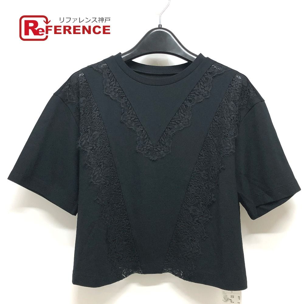 LE CIEL BLEU ルシェルブルー 半袖Ｔシャツ レース 26S62613 レーヨン ブラック