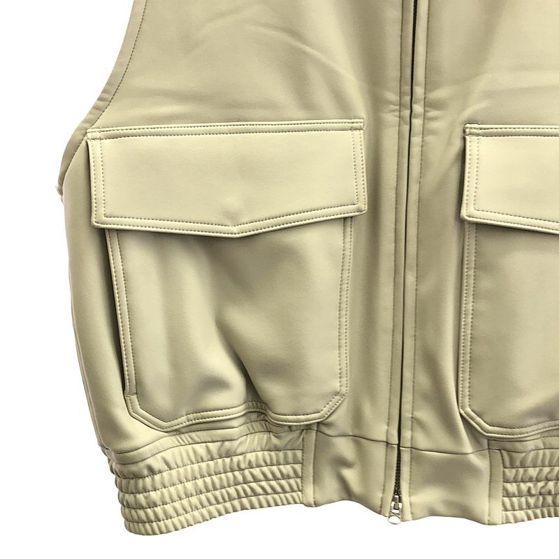 HYKE / ハイク | 2024AW | FAUX LEATHER VEST レザーベスト | 1