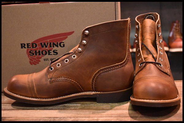 【9D 箱付 未使用 22年】レッドウィング 8085 アイアンレンジャー カッパーラフ＆タフ 茶 ブーツ アイアンレンジ redwing HOPESMORE【ED446】