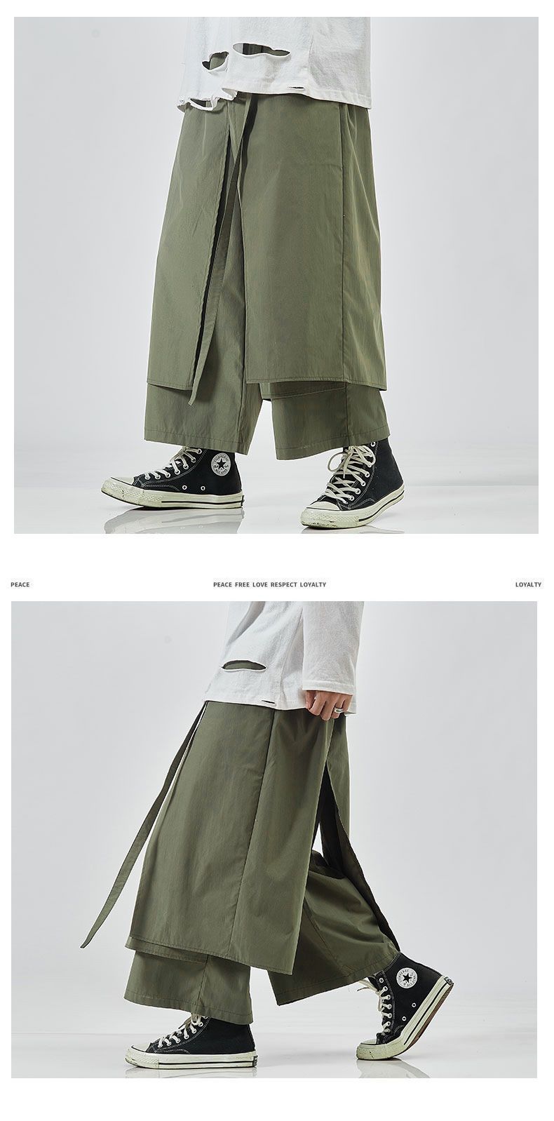 【KAPITAL】キャピタルサルエルパンツ ラップスカート付き KAPITAL サルエルパンツ サイズ2 黒 KAPITAL(キャピタル) サルエル