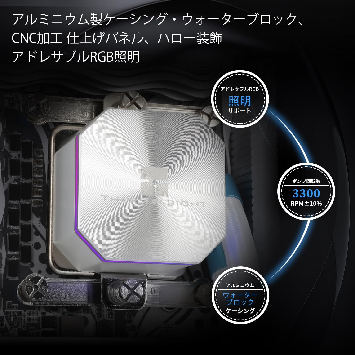 在庫処分】AM5用の統合ウォータークーラーヒートシンク、インテル