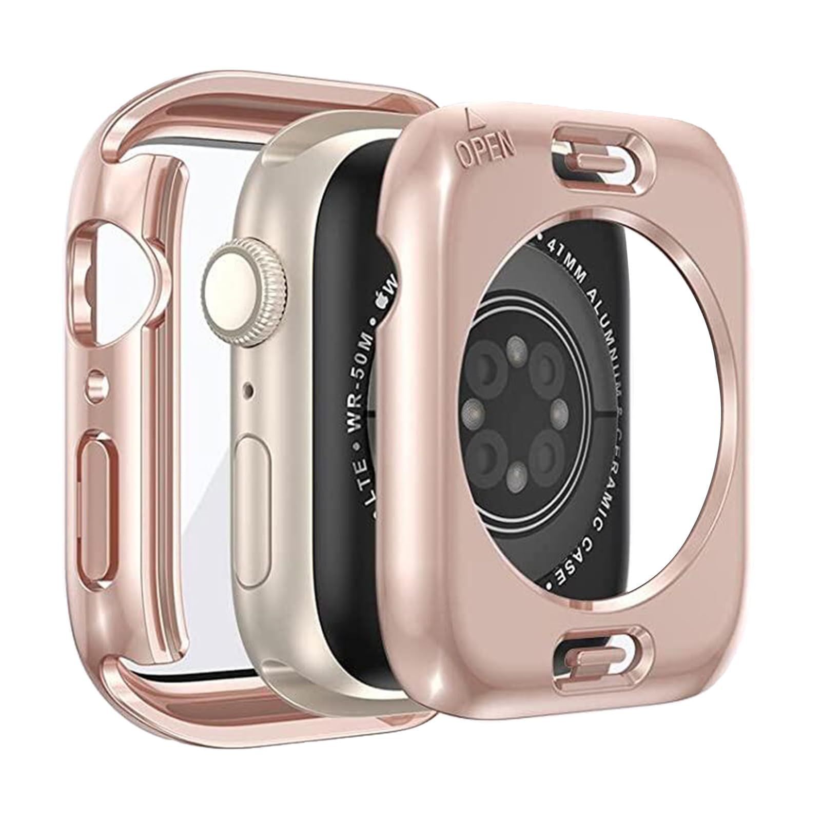 】360 Apple Apple Watch カバー カバー 全面保護 Watch 二重構造 アップルウォッチ アップルウォッチ ケース PC素材 ケース 日本旭硝子材 キズ防止 一体型 軽量 防水 強化ガラス Apple 対応 Watch Series 41