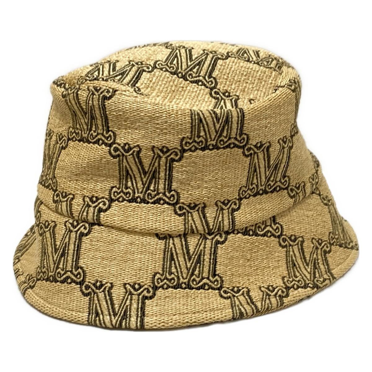 Max Mara マックスマーラ 帽子 58 - ベージュ×黒 帽子 その他 M柄