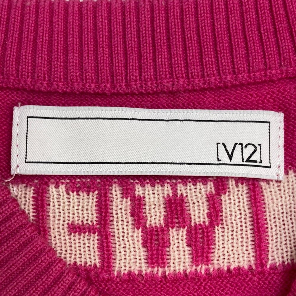 サイズ：M V12 ヴィトゥエルヴ  ニット  ピンク系 [240101445495] ゴルフウェア メンズ ストスト サイズ：M V12 ヴィトゥエルヴ ニット ピンク系 [240101445495