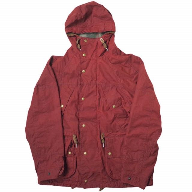 RRL ダブルアールエル Oilcloth Hooded Jacket オイルクロスフーデッドジャケット 782871544001 M レッド シェル  Double RL マウンテンパーカー ワックスコットン アウター g11245