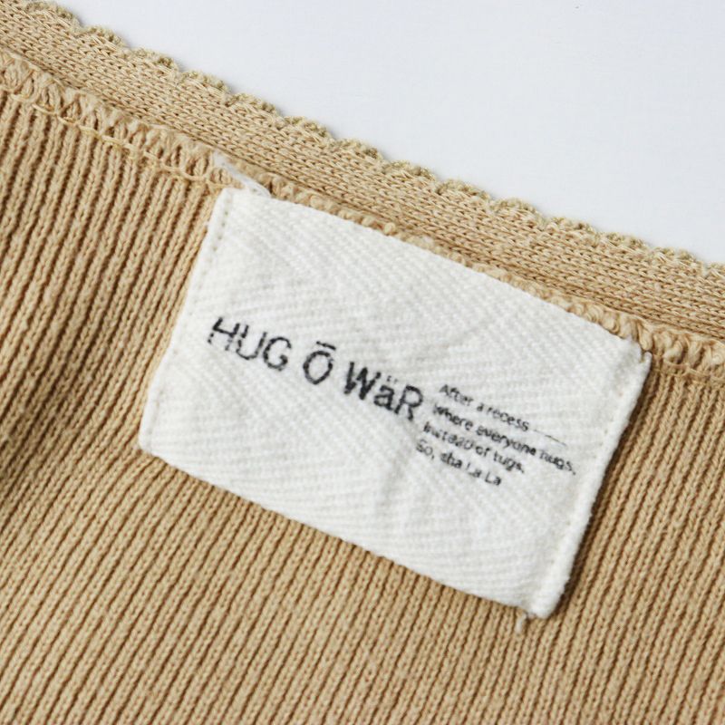 ハグオーワー Hug O War コットン リブニット カーディガン F